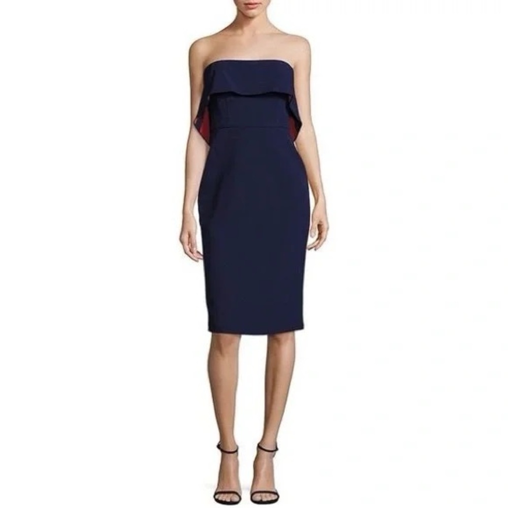 BCBGMaxAzria Strapless Midnight Blue Dress